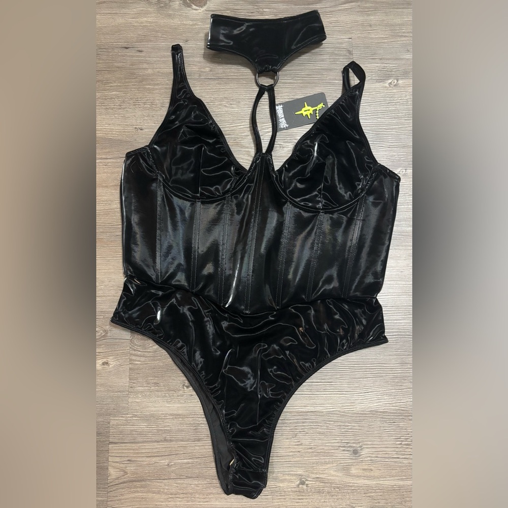 NWT Dolls Kill / Darker Wavs Ambient Corset Bodysuit
